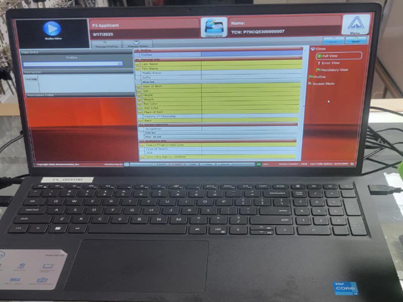 Screen shot of live scan app. Live Scan is a modern, electronic method for capturing and submitting fingerprints for state and federal background checks.