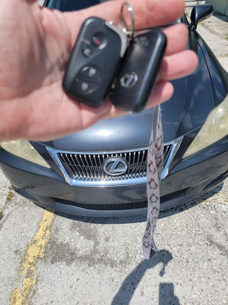  Fob repair done at flea market location in oldsmar - lexus 